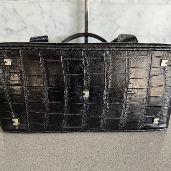 $7.5K LAMBERTSON TRUEX BLACK CROCODILE PURSE BAG *TIFFANY & CO* - Picture 7 of 12